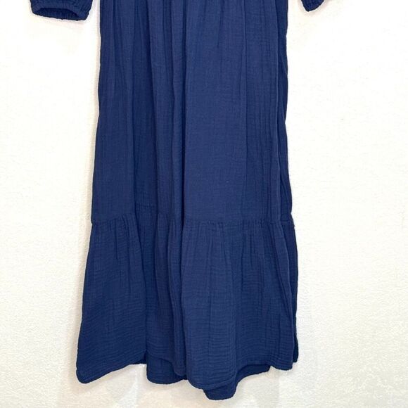 Xirena Blue 100% Cotton Gia Midi Dress Size XS $297 - Picture 4 of 9